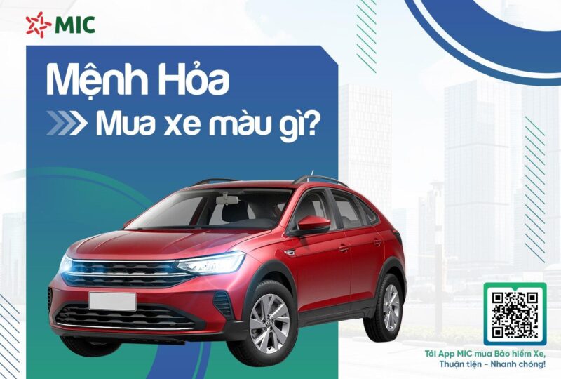 Mau sac xe o to, xe may hop voi nguoi menh Hoa dua tren quy luat tuong sinh ngu hanh